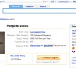 Pangolin and Other Endangered Species Products Openly for Sale on Major eCommerce Website